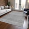 Homeroots 8' X 10' Gray And Silver Chevron Washable Indoor Outdoor Area Rug 612265 - alternate 8