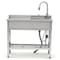 Wrightmaster 20 in. D x 39 in. W Freestanding Laundry/Utility Sink in Stainless Steel with Faucet ZOR-W3167P356272 - alternate 1
