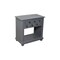 Homeroots 28" Gray Solid Wood Distressed One Drawer Nightstand 555402 - alternate 7