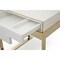 Homeroots 24" Champagne Gold and White One Drawer Nightstand 491588 - alternate 7