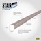 M-D Building Products Building Products 1-1/8'' X 1-1/8'' X 36'' Pewter Aluminum Stair Edging w/ Screw Nails 43878 - alternate 7