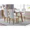 Homeroots Set of Four White and Gold Upholstered Faux Leather Dining Side Chairs, 4PK 553994 - alternate 6