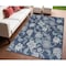 Homeroots 4' X 6' Navy Blue Sky Blue And Ivory Floral Indoor Outdoor Area Rug 552497 - alternate 8