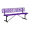 Leisure Craft 6' Personalized Standard Buddy Bench Bench With Back, Expanded Metal, Portable, Purple PB6WBP-PURPLE - alternate 1