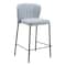 Homeroots Set of Two 26" Gray And Black Faux Leather And Steel Counter Height Bar Chairs 555746 - alternate 9