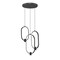 Z-Lite Saros Matte Black 3 Light Chandelier 4101-3MB-LED - alternate 1