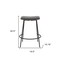 Homeroots Set of Two 26" Gray and Black Fabric and Metal Backless Counter Height Bar Chairs, 2PK 555019 - alternate 5