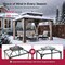 Sunjoy Kingston 12x10 Gazebo, Steel Hardtop Gazebo with Curtain and Netting - Brown Aluminum Posts A10204360200 - alternate 9
