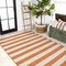 Jonathan Y Negril Two-Tone Wide Stripe Orange/Beige 3 ft. x 5 ft. Indoor/Outdoor Area Rug SMB203A-3 - alternate 8