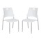 Office Star Products STC Series Straight Leg Stack Chair, White / Silver STC8300C2-11 - alternate 1