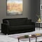 Homeroots 87" Black Chenille Convertible Futon Sleeper Sofa And Toss Pillows With Storage 607133 - alternate 9