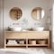 Simple Deluxe Gold 24 Inch Round Mirror, Bathroom Mirrors for Over Sink, Round Wall Mirror Metal Frame, Circle Mi 3A88MIROY24GLD01 - alternate 7