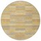 Homeroots 8' Wheat Beige And Gold Round Striped Washable Indoor Outdoor Area Rug 615484 - alternate 7