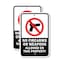 Signmission No Firearms Or Weapons Allowed On This Property, 18'' X 24'' 2 Signs, Heavy Gauge Aluminum, 2PK A-1824-2PACK-2738 - alternate 1