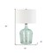 Homeroots 24" Blue Glass Gourd Table Lamp Coastal With White Drum Shade 524510 - alternate 8