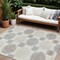 Homeroots 10' X 14' Ivory Brown And Gray Geometric Washable Indoor Outdoor Area Rug 593605 - alternate 1