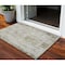 Homeroots 3' X 5' Taupe Light Yellow And Ivory Abstract Washable Indoor Outdoor Area Rug 604559 - alternate 1