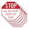 Signmission Stop All Delivery Drop Off Here, 10 inch X 10 inch, Aluminum Metal Signs, 5PK OC-A-5Pack-10-236 - alternate 1
