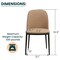 Leisuremod Tule Dining Side Chair, Walnut Frame with Brown Leather Seat TCWN18BR - alternate 10