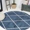 Jonathan Y Cole Minimalist Diamond Trellis Navy/White 5 ft Round Area Rug SEU102H-5R - alternate 1