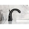 Kingston Brass Widespread Bathroom Faucet with Knurled Handle and Brass Pop-Up, Matte Black KS2960KNL - alternate 6