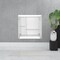 Homeroots 24" White Wood Floating Double Door Bathroom Vanity And Medicine Cabinet With Mirror 543585 - alternate 5