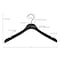 Nahanco 17in Low Gloss Black Wooden SlimLine Jacket Hanger w/ Brushed Chrome Hook, 25PK SL23217 - alternate 4