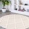 Jonathan Y Salines Diamond Trellis Ivory 5 ft Round Indoor/Outdoor Area Rug IBZ101D-5R - alternate 1