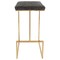 Leisuremod Quincy Quilted Stitched Leather Bar Stools with Gold Metal Frame, Grey QSG29GR - alternate 8
