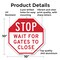 Signmission Stop Wait for Gates to Close, 10 Inch X 10 Inch, Aluminum Metal Signs OC-A-10-240 - alternate 6