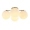 Jonathan Y Orly 18" 4-Light Bohemian Farmhouse Iron/Frosted Glass LED Semi Flush Mount, Brass Gold/White JYL7571A - alternate 1