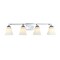 Jonathan Y Staunton 33" 4-Light Farmhouse Cottage Metal LED Vanity Light with Frosted Glass Shades, Chrome JYL7525B - alternate 1