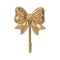 Homeroots 4in Gold Cast Iron Bow Wall Hook 724072 - alternate 1