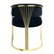 Homeroots Black and Gold Upholstered Velvet Partially Open Back Dining Side Chair 573338 - alternate 9