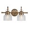 Jonathan Y Virginia 17.25" 2-Light Metal/Glass LED Vanity Light, Brass Gold JYL7408B - alternate 1