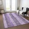 Homeroots 9' X 12' Purple And Lilac Striped Washable Indoor Outdoor Area Rug 617846 - alternate 9