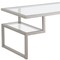 Homeroots 45" Silver Glass And Steel Coffee Table With Two Shelves 521986 - alternate 8