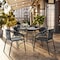 Flash Furniture Lila  Black Rattan Indoor-Outdoor Restaurant Stack Chair, PK4 4-TLH-037-BK-GG - alternate 19