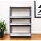 Homeroots 48" Black And Natural Metal and Wood Adjustable Four Tier Bookcase 486305 - alternate 6