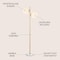 Jonathan Y Oscar 60.5" 2-Light Modern Parisian Candlestick Iron LED Floor Lamp, Brass Gold/White JYL1108A - alternate 12