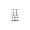 Homeroots 71" Gray And Silver Stainless Steel and Wood Four Tier Geometric Bookcase 722399 - alternate 6