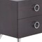 Homeroots 20" Silver And Espresso End Table With Two Drawers 376996 - alternate 5