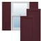 Ekena Millwork True Fit PVC Single Panel Chevron Modern Style Fixed Mount Shutters, Wine Red, 18W x 49H, PR TFP001CV18X049WR - alternate 1