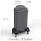 Regal Altair 23 Gallon Slim Rectangular Plastic Gray Trash Can with Dome Swing Lid and Mobile Dolly ZR-TC-300-GY+LD-310+DL-KIT - alternate 8