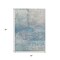Homeroots 5' X 8' Aqua And Beige Abstract Washable Indoor Outdoor Area Rug 631444 - alternate 9