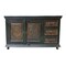 Homeroots 60in Dark Brown and Green Solid Wood Three Drawer Buffet Table with Two Doors 488610 - alternate 1