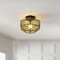 Jonathan Y Evelyn 12.5 in. 1-Light Vintage Farmhouse Iron/Glass LED Flush Mount, Oil Rubbed Bronze JYL9924A - alternate 11