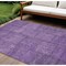 Homeroots 9' X 12' Purple Eggplant And Gray Patchwork Washable Indoor Outdoor Area Rug 581609 - alternate 1