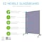Ghent EZ Mobile Glassboard, Aluminum Frame, Magnetic, 75"H x 50"W, Grape EZ1MA7550GP - alternate 3