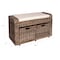 Happimess Palermo 34.50in 2 Drawer Wicker Storage Bench, Gray HPM9104A - alternate 5